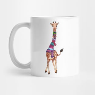 Cold Outside - Cute Giraffe Illustration Mug